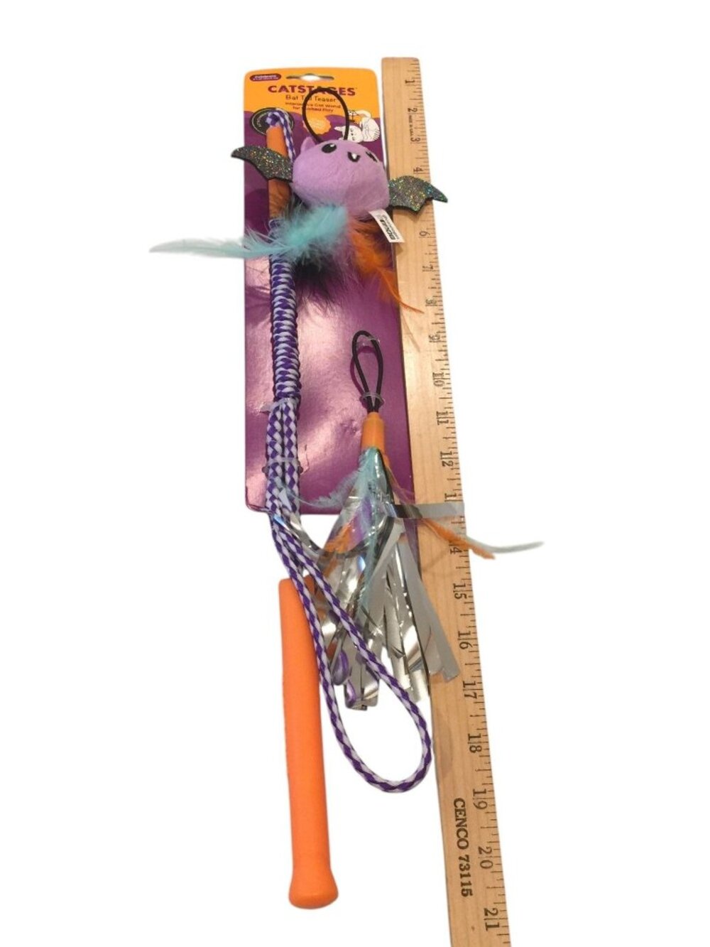 CATSTAGES Halloween BAT TAIL TEASERS Ghost Interactive Toy Orange Purple Silver